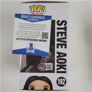 Steve Aoki signed Funko POP DJ Dim Mak Autograph Purple