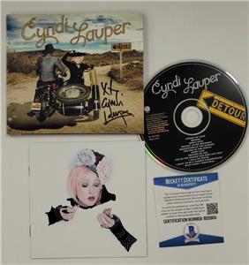Cyndi Lauper signed Detour CD Cover Autograph ~ Beckett BAS COA | eBay