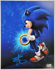 Ben Schwartz signed Sonic 11x14 photo autograph (A) ~ Beckett BAS