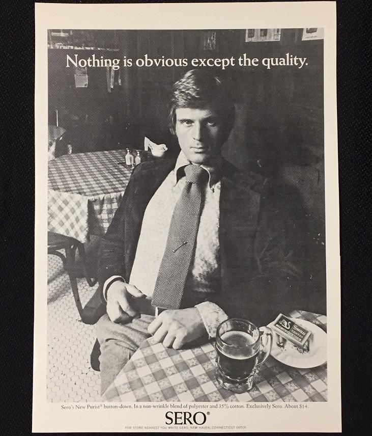 Original 1973 Sero Of New Haven Full Page Ad Vintage Clothing