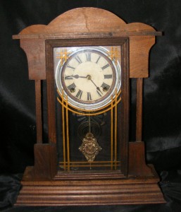 Antique Mahogany Sessions Clock Co Forestville Conn USA &key Mantel ...