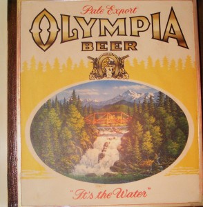 RARE Vintage Lighted Olympia Waterfall Beer Advertising Bar Sign Pub ...