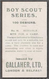 gallaher cigarettes price list Gallaher's Cigarettes, 1911, London & Belfast, No 095, Suitable Site for a Camp Gallahers Park Drive Cigarettes