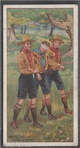 Imperial Tobacco of Canada, Boy Scouts, 1911, No 32, Bringing a Prisoner  thro