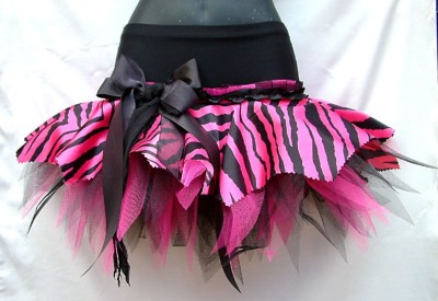 GIRLS TIGER ZEBRA ANIMAL PRINT TUTU RARA SKIRT DANCE STAGE PARTY PAGEANT COSTUME