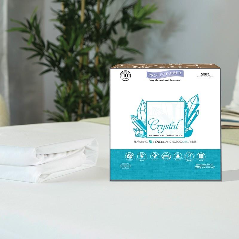 Protect A Bed Crystal Cooling Tencel Waterproof Mattress Protector Choose Size Ebay