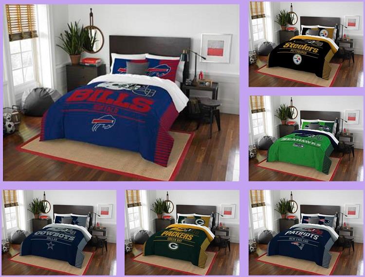 86 X 86 Entire Set Includes 1 Full Queen Comforter Nfl Football