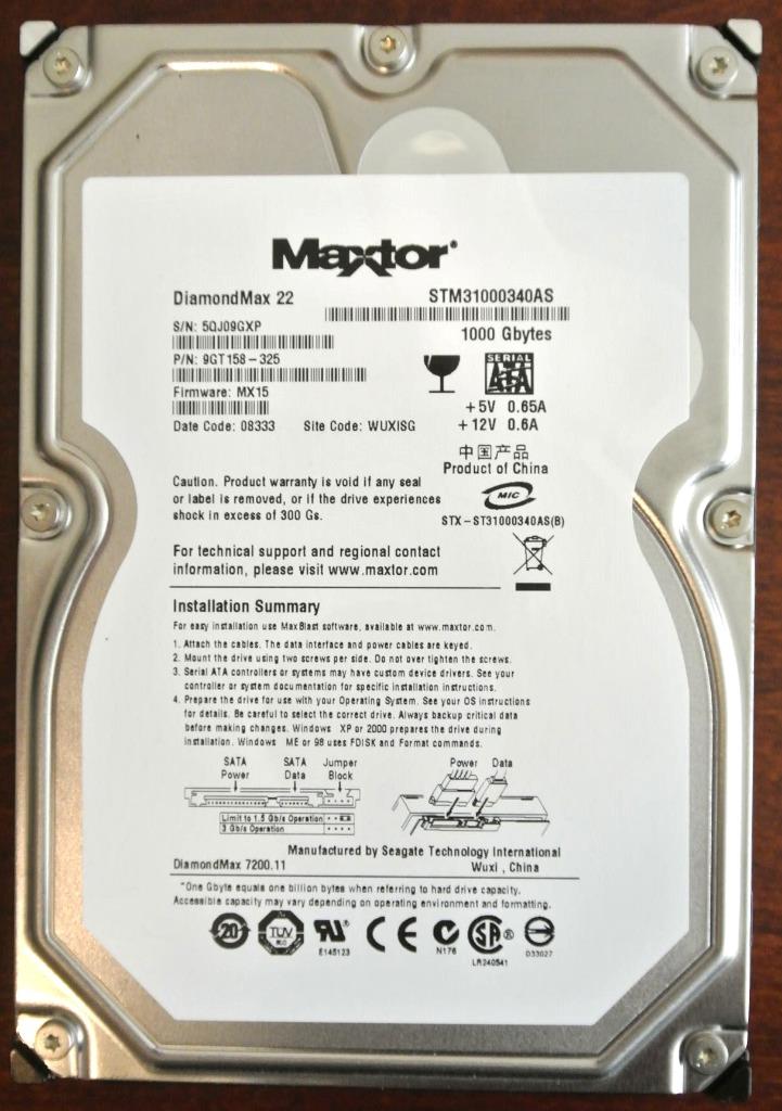 Disco duro SEAGATE Hitachi WD Western Digital MAXTOR PATA SATA serie ATA - Imagen 7 de 9