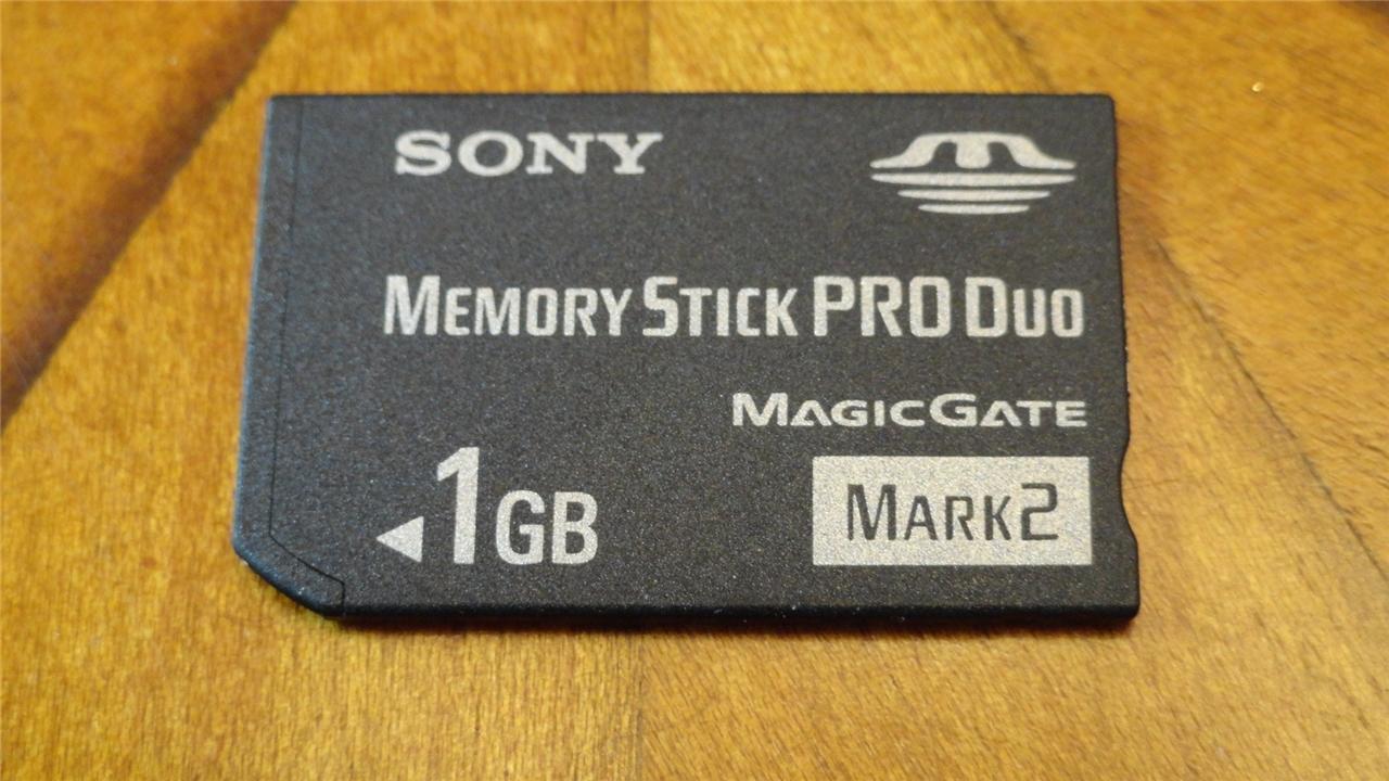 GENUINE Sony Memory Stick Pro Duo 1GB gb Media Card MagicGate Magic ...