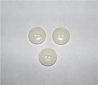 set of 3 vintage milky white plastic 3/4" round 2-hole sewing