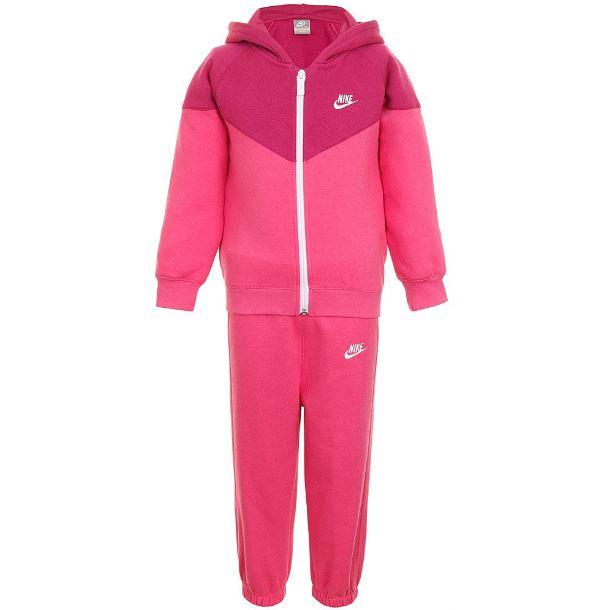 Nike Baby Infants Kids Girls Zip Fleece Hooded Top Bottoms Pink ...