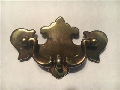 12 Vintage Brass Plated Handles Knobs Pulls 2 1 2 Cabinet