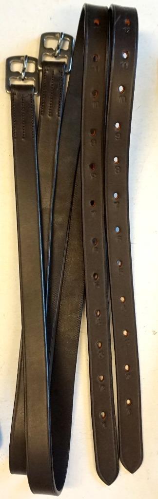 54" Equiroyal Brown Black Chestnut English Saddle Stirrup Irons Leathers 