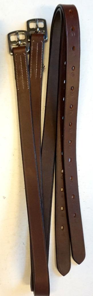 Brown Nice Soft Numbered Stirrup Leathers Stamped  54” 54 Inches Adult 