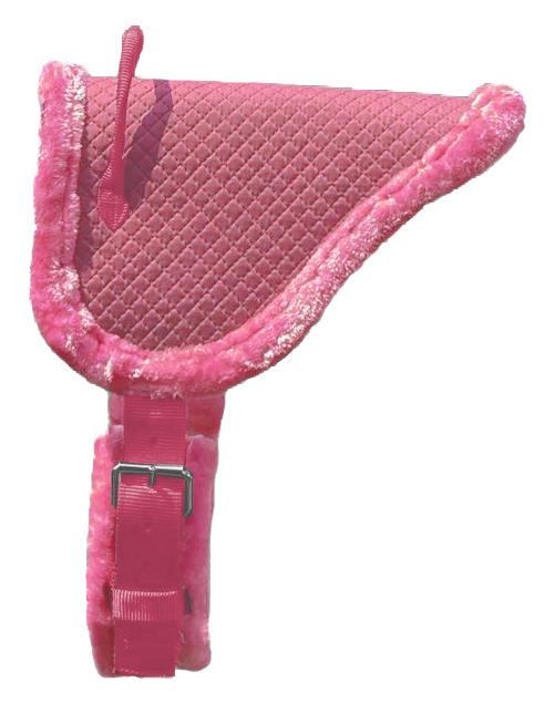 Inglés Western Niños Mini Juventud Bareback Almohadilla Acolchada Vellón Circunferencia Rojo Rosa Púrpura - Imagen 2 de 5