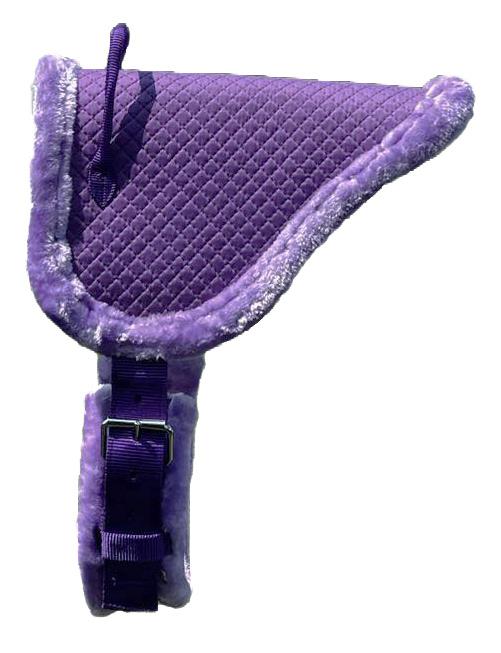 Inglés Western Niños Mini Juventud Bareback Almohadilla Acolchada Vellón Circunferencia Rojo Rosa Púrpura - Imagen 3 de 5