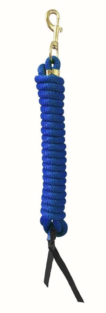 Lead Rope End 14' leather ends Nylon Training Lead Rope w/brass snap New Bright ...