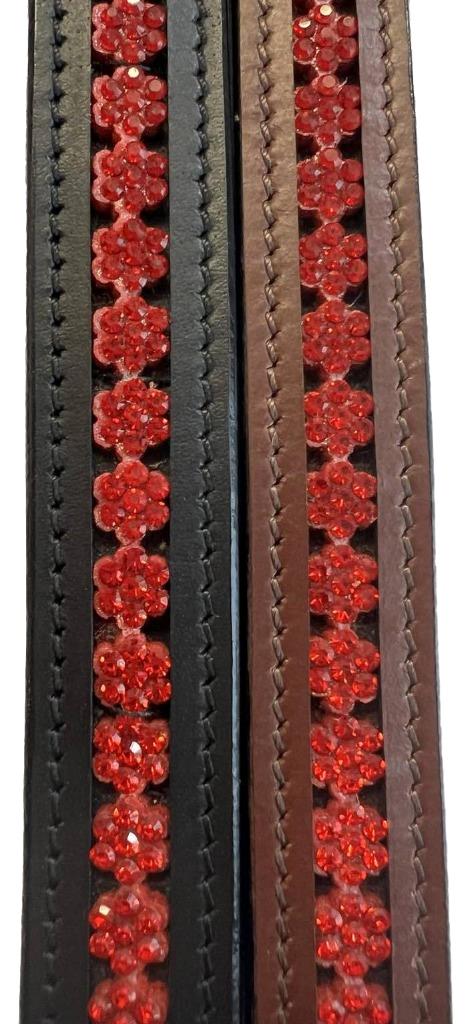 Bedazzled FLORAL Bling Non-Pad Browband