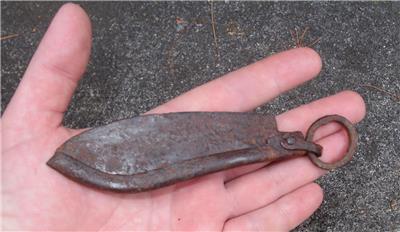 18th c rev war era folding pocket knife forged iron jackknife