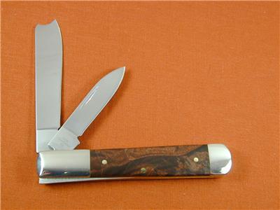 CASE XX BROWN MAPLE BURL WOOD RAZOR 2024 VAULT KNIFE 64058 NIB