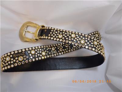 Kippy's Cowgirl Belt Size 32 Waist Black With Swarovski
