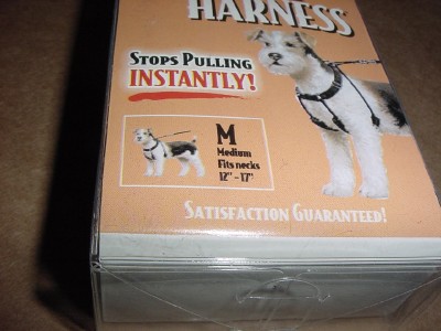 yuppie puppy red anti pull dog harness medium fits necks 12"-17"