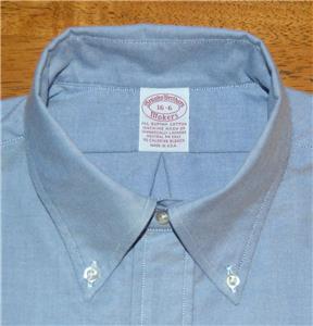 NWT *USA* 80s-90s Brooks Brothers Makers 16 36 OCBD blue oxford
