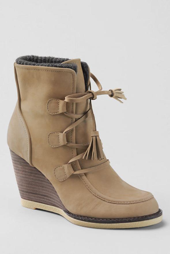 Lands' End ~ Tenley Women's Wedge Boots $165 NIB | eBay