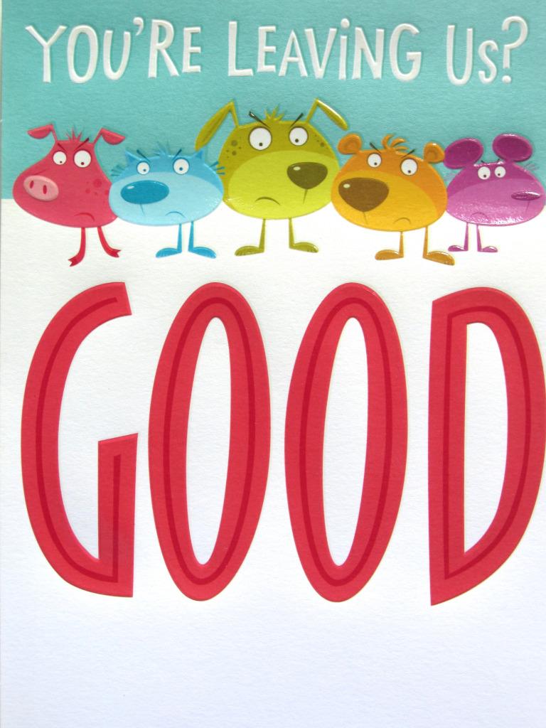 YOU'RE LEAVING / GOODBYE CARD Hallmark / RPG / Heath / Avanti FUNNY & CLASSIC - Picture 5 of 5