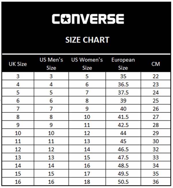 converse 1970 size chart Off 61% 