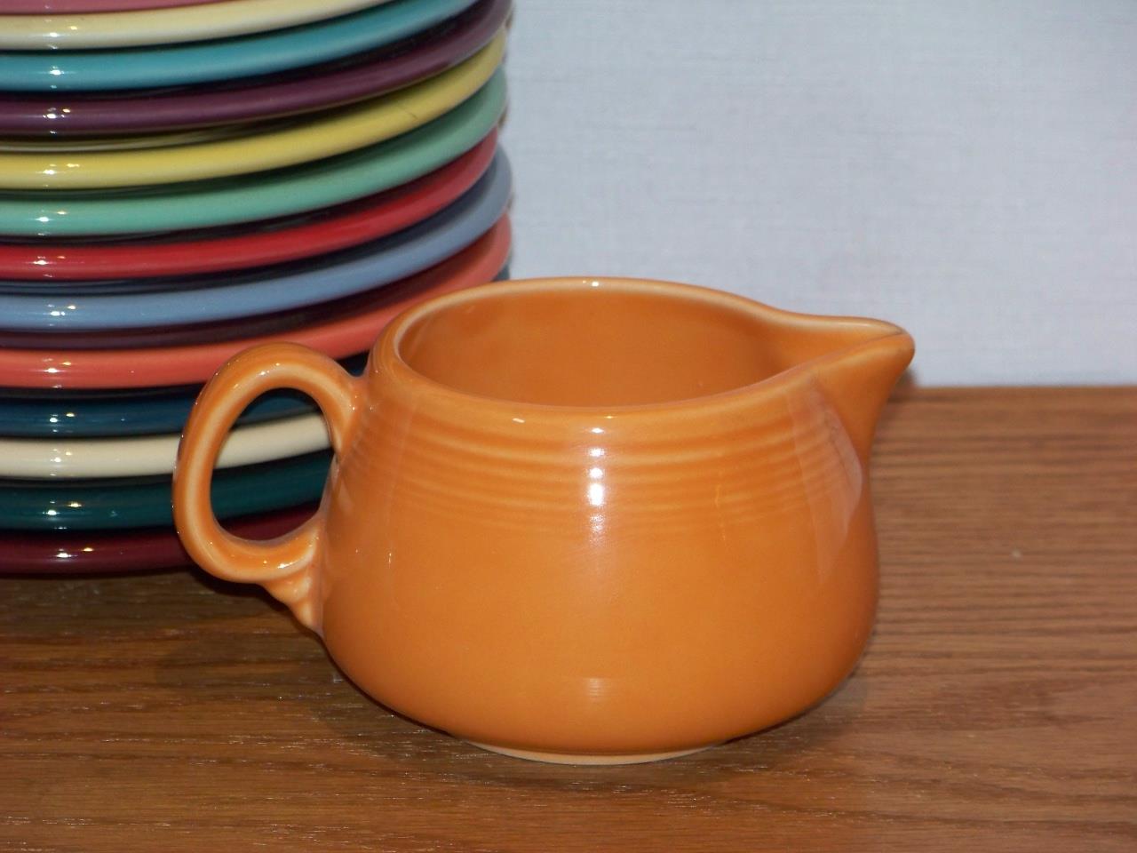 Fiesta-TANGERINE-Small-Figure-8-Creamer-Discontinued-Color