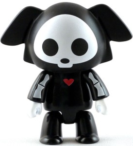 ORIGINAL DOG BLACK SKELANIMALS ARTIST SERIES 2 2.5/" FIGURE QEE TOY2R