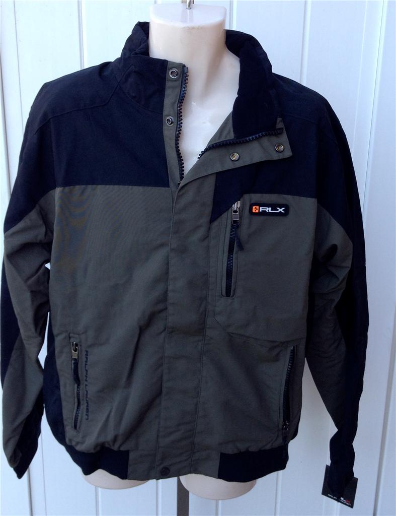 Ralph Lauren mens RLX jacket XL nwt olive black Nylon $185