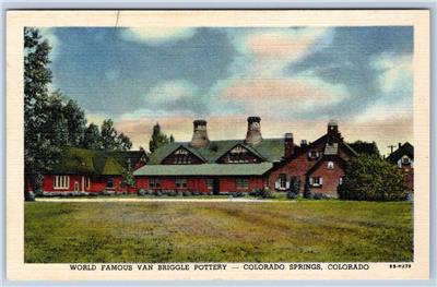 Van Briggle Pottery Colorado Springs Vintage Linen Postcard