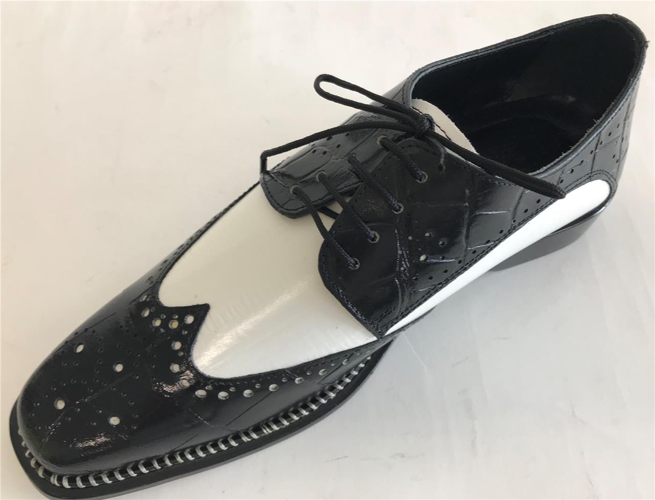 Details about  / Men/'s Liberty Natural//Beige Croco Lizard Print Leather Dress Shoes L-612