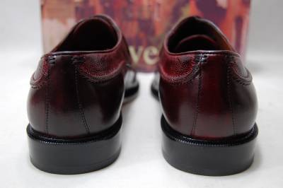 New Belvedere Dino Antique Red Ostrich/Calf Exotic Skin Dress Shoes Size 11