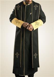 New Tony Blake Church Clergy Pastor Robe Cassock with Matching Stole Bible Chest