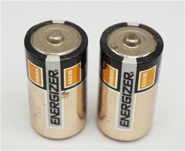 Lot of 2 Energizer C Cell Battery Collectible Used Non