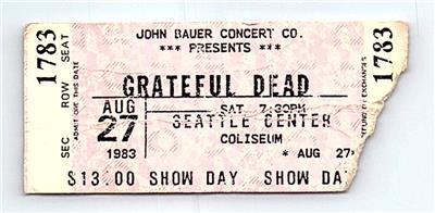 限定 正規品 貴重 Grateful Dead Vintage Ticket grateful-dead-vintage-1992-