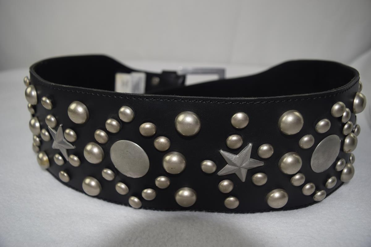 Petite ceinture cloutée décorative noire collection Tasha Polizzi neuve avec étiquettes - Photo 1/1