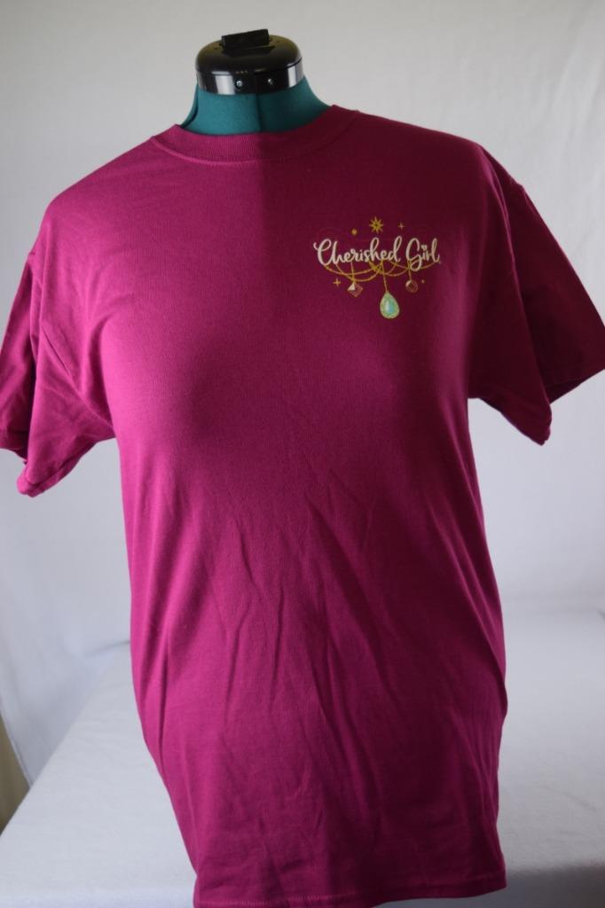 Cherished Girl T-Shirt Magenta Jewels Proverbs 31:10 - Picture 2 of 2