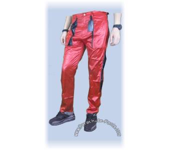 Countdown Shiny Red Nylon Parachute Pants Long Leg Zippers Wet Look Cal ...
