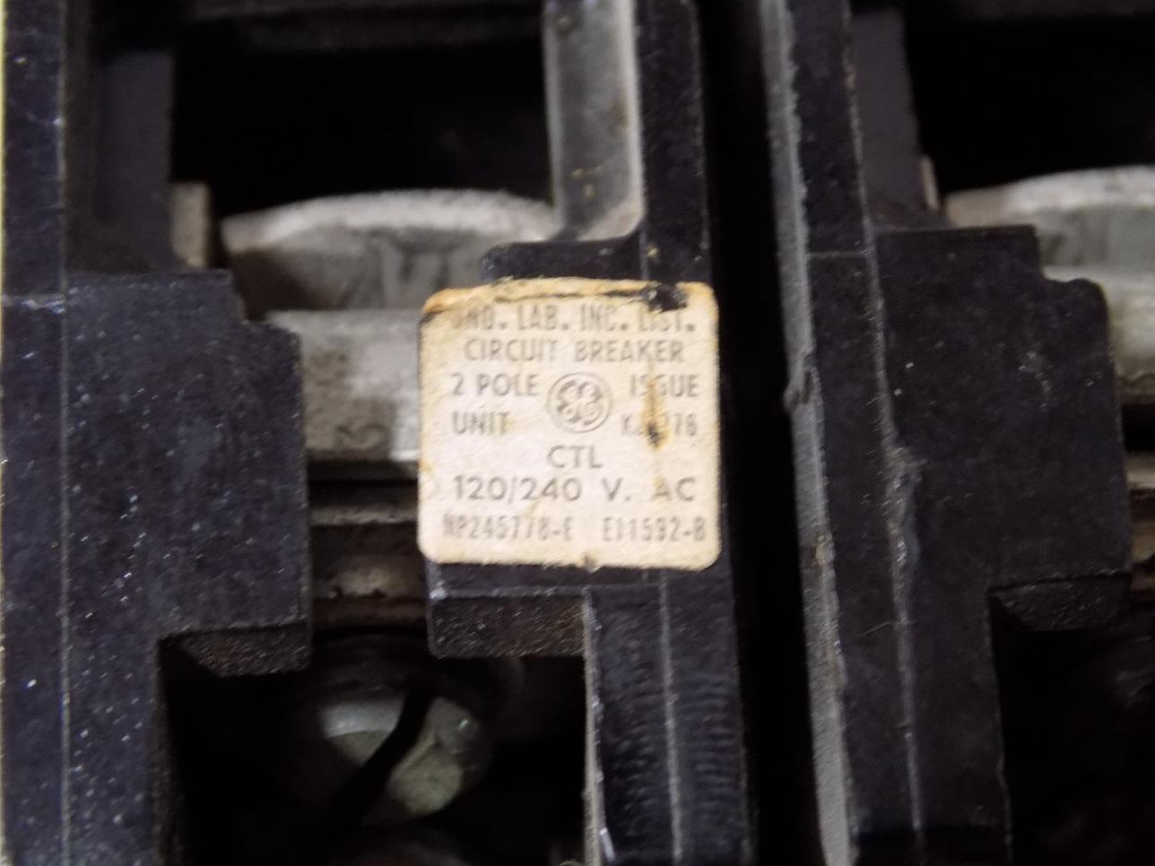 GENERAL ELECTRIC 20A 120//240VAC 2P HI-Q CIRCUIT BREAKER THQL2120
