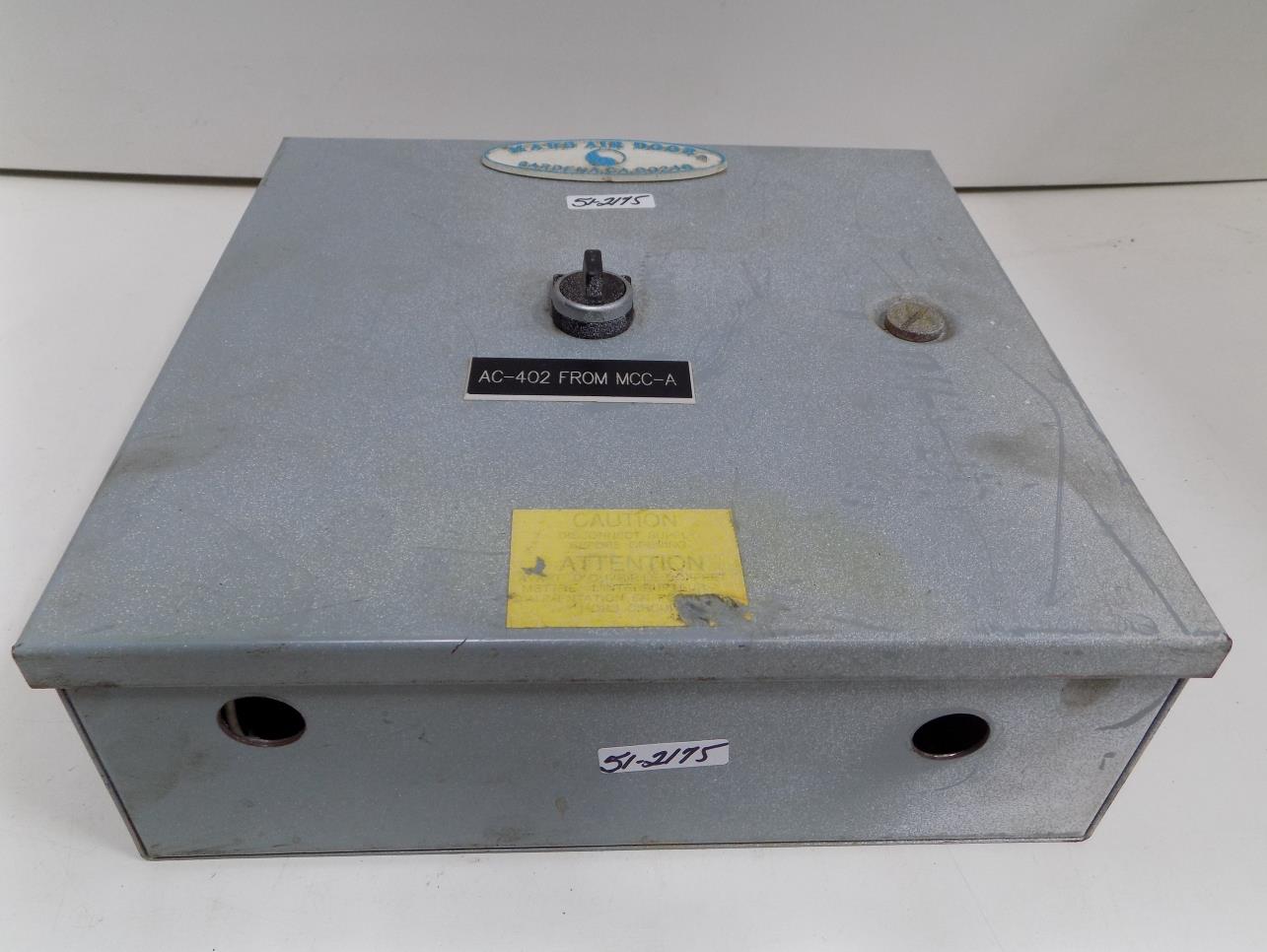 Mars Air Door 2hp 3 Phase Enclosed Industrial Control Panel S2b4a