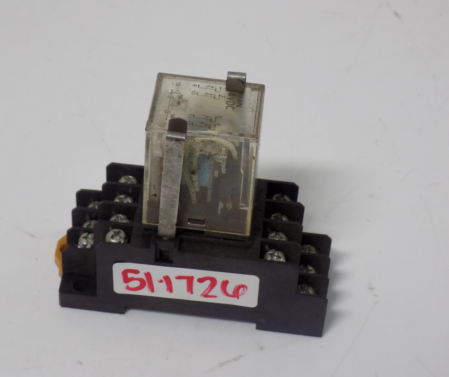 OMRON 24VDC RELAY MY4N WITH BASE 2266YF eBay