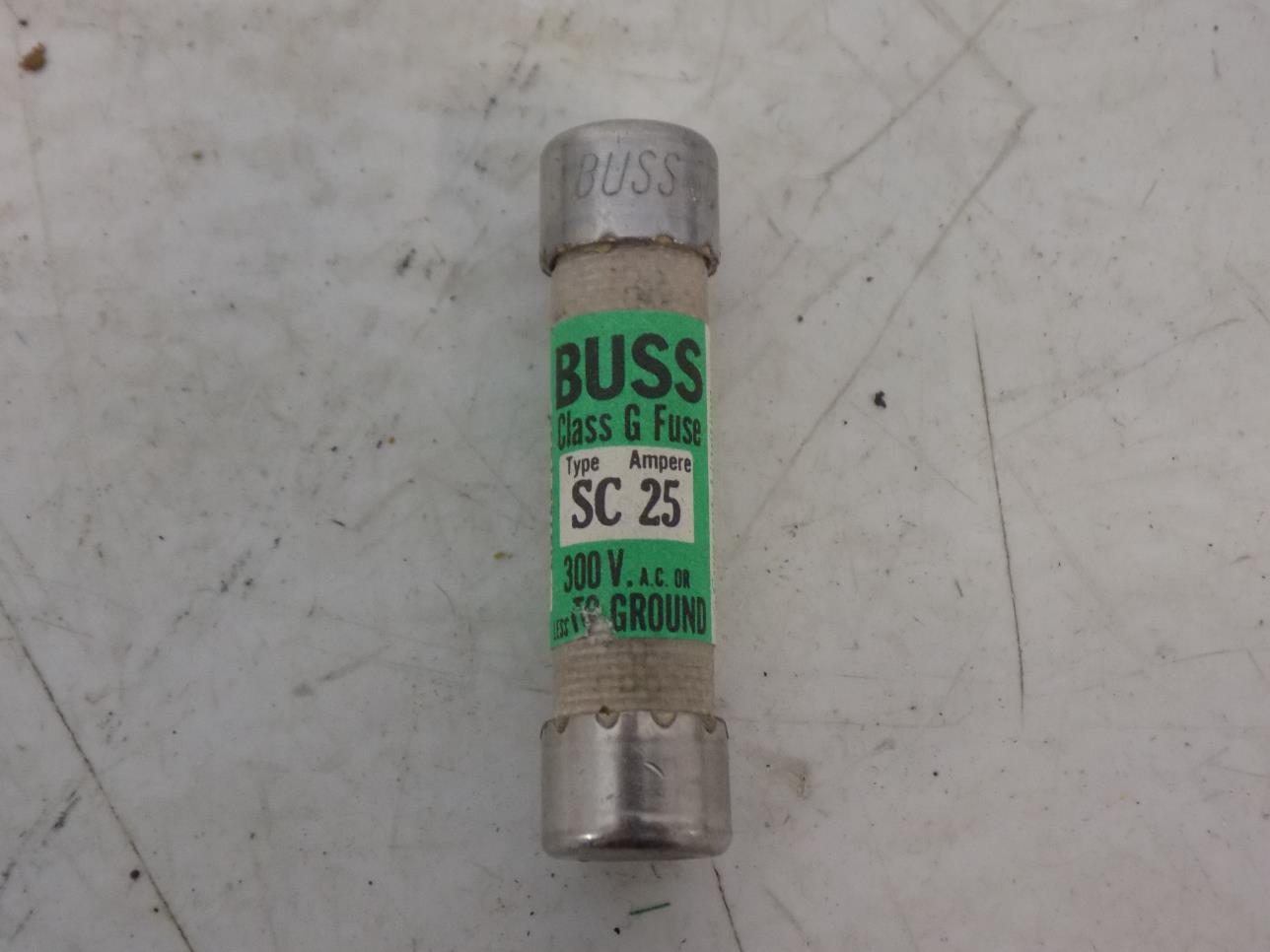 BUSS 25A 300V CLASS G FUSE SC 25 *BOX OF 4* 790753160594 eBay