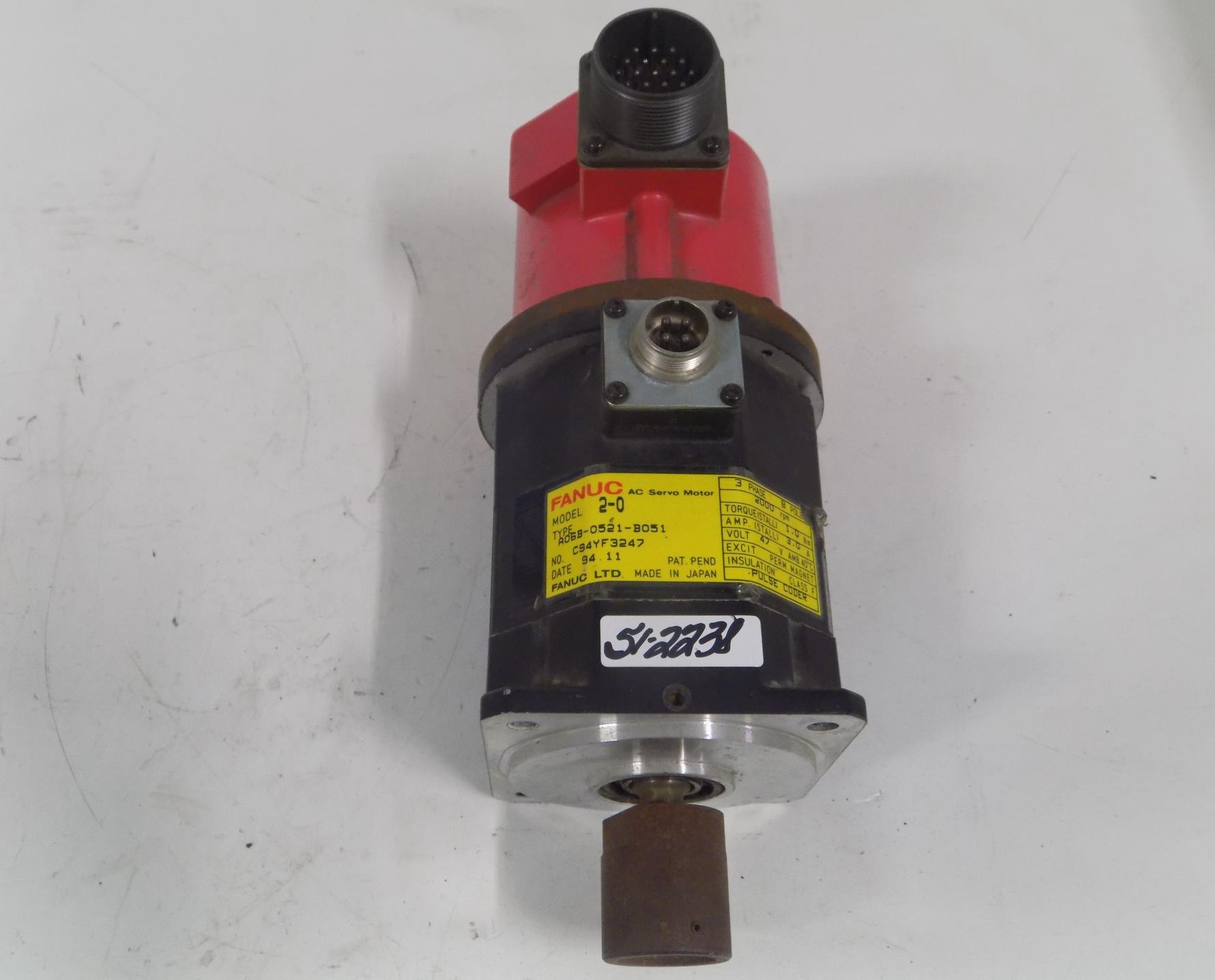 Fanuc Ac Servo Motor 3 Phase A06b 0521 B051 Ebay