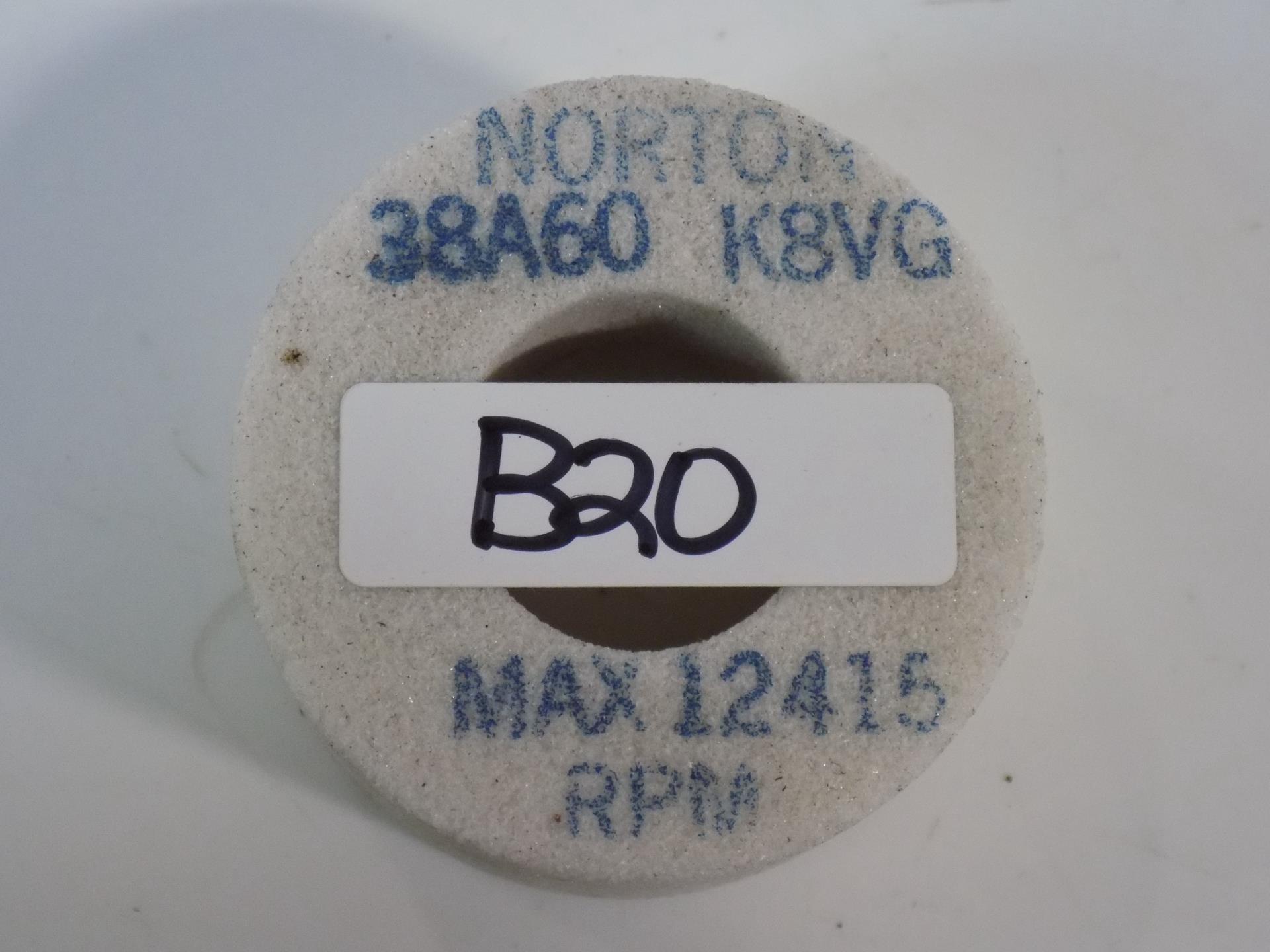 lot of 2 7x1//2x1-1//4 Norton Grinding Wheel 38A60-K8VG 3600 Max RPM
