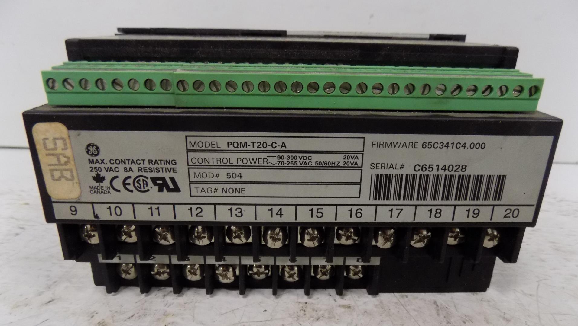 GE PQM POWER QUALITY METER PQMT20CA eBay