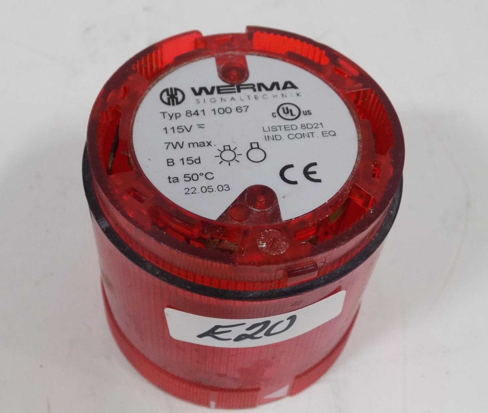 WERMA 115V RED FLASHING LIGHT 841 100 67 | eBay